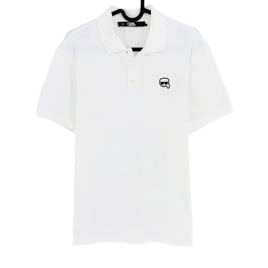 Karl Lagerfeld White Mini Ikonik Karl Polo Shirt Size S