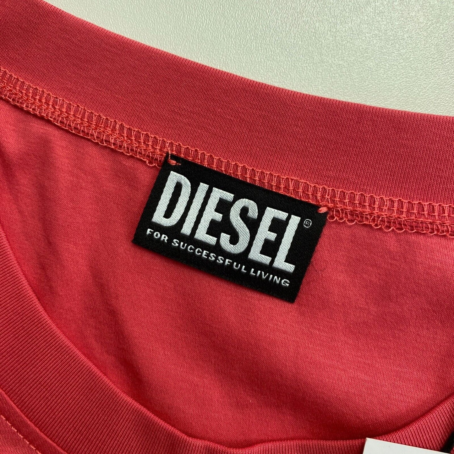 Diesel Pink BowBow Entspanntes T-Shirt mit Rundhalsausschnitt, Größe L