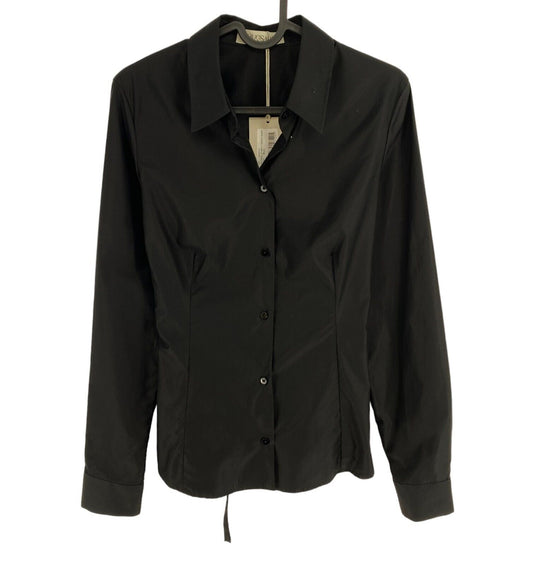 TRUSSARDI Black Popeline Shirt Size 40 EU 36 UK 8 US 6