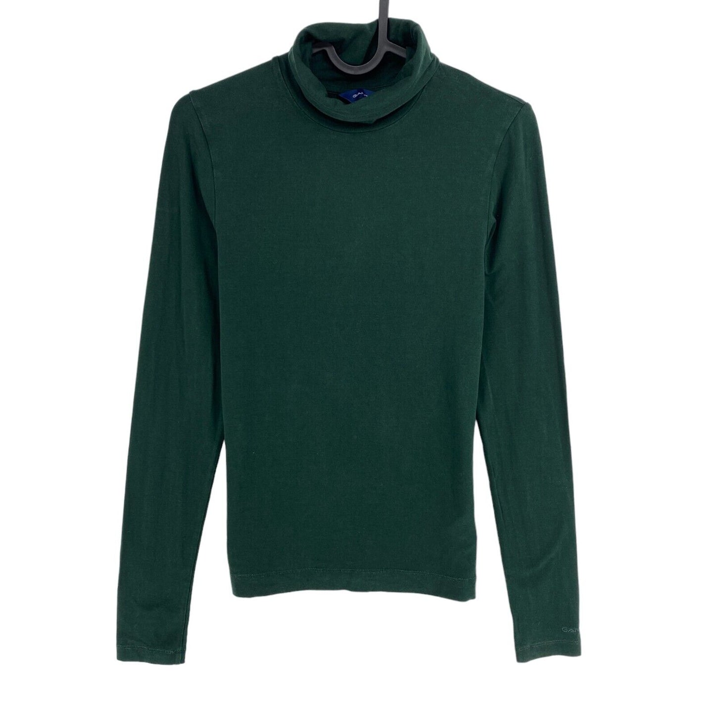 GANT T-shirt à manches longues et col roulé en jersey vert foncé taille XS