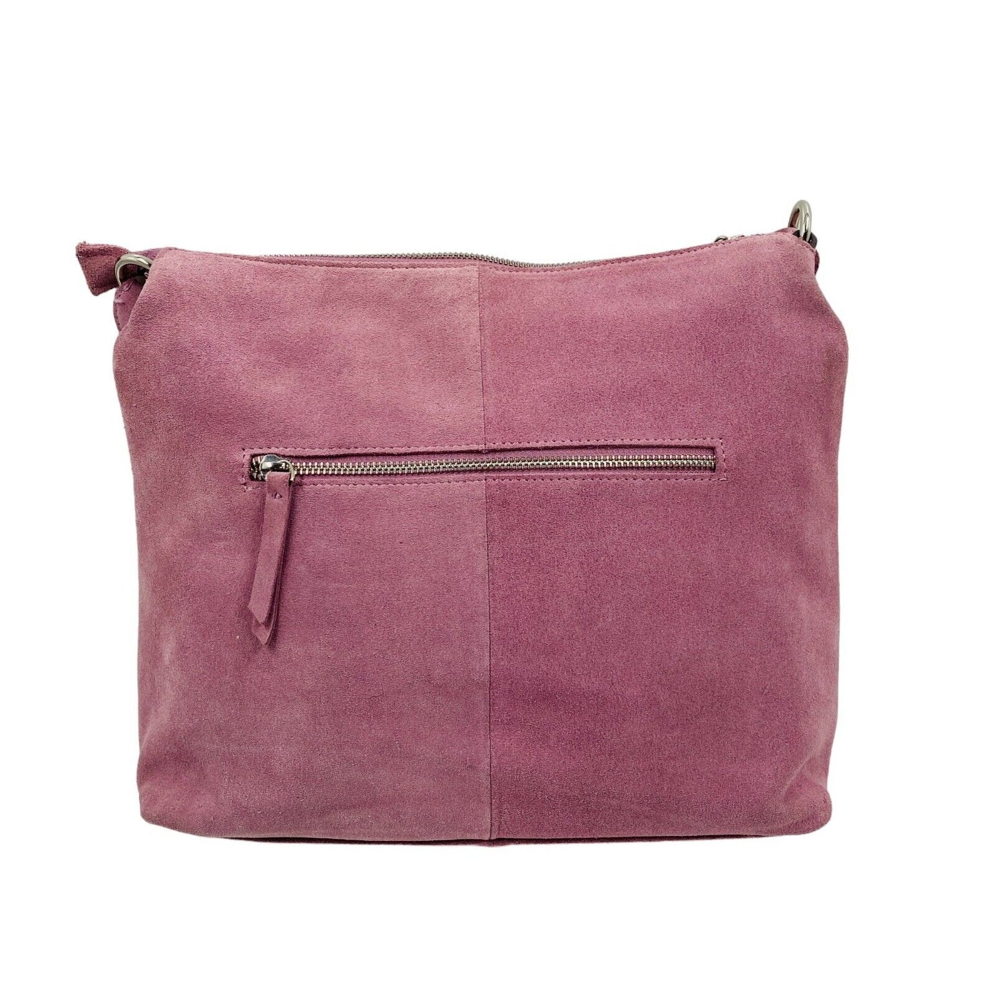 MAZARIN Pink Suede Leather Bag Handbag Shoulder Bag