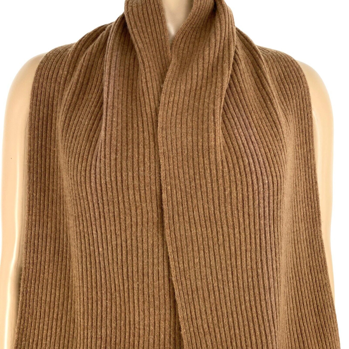 GANT Brown Men's Wool Knit Scarf One Size