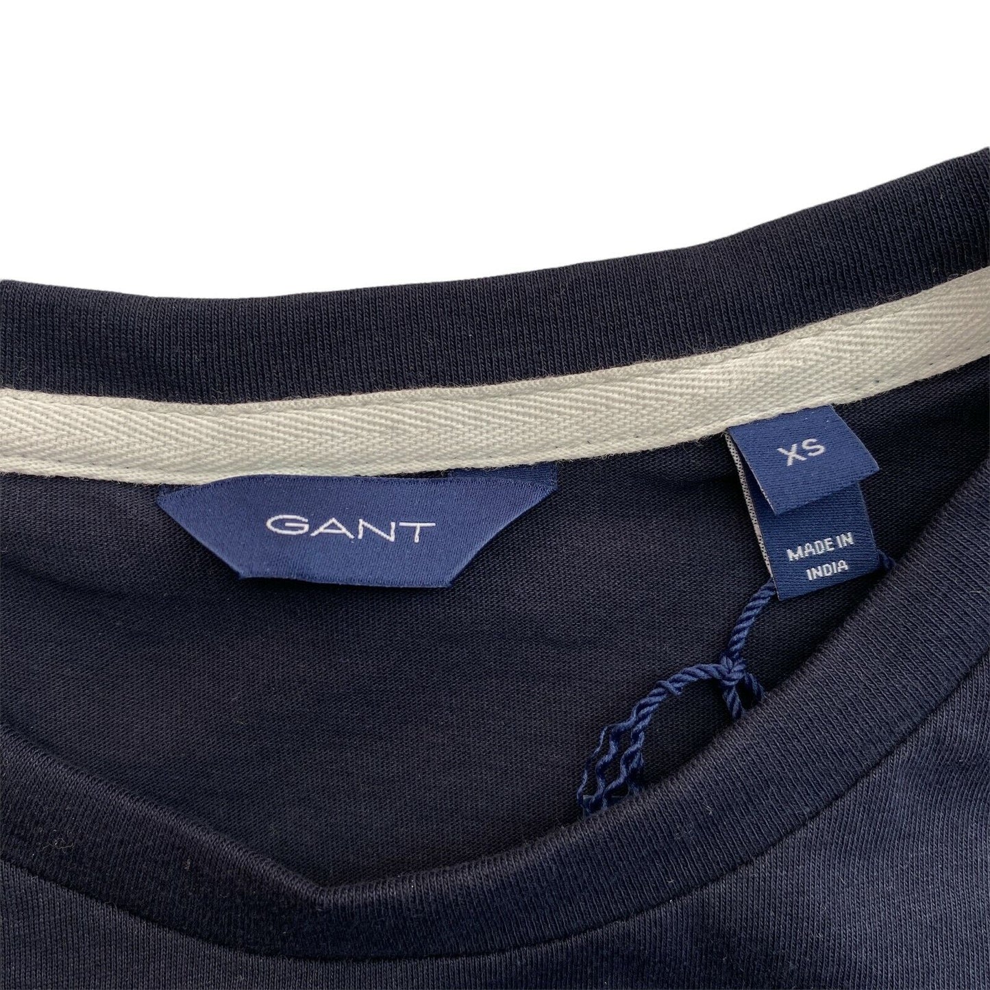 GANT Navy Blue Arch Logo Crew Neck Top Size XS