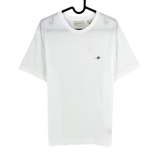 GANT Men White Shield Crew Neck Short Sleeves T Shirt Size M