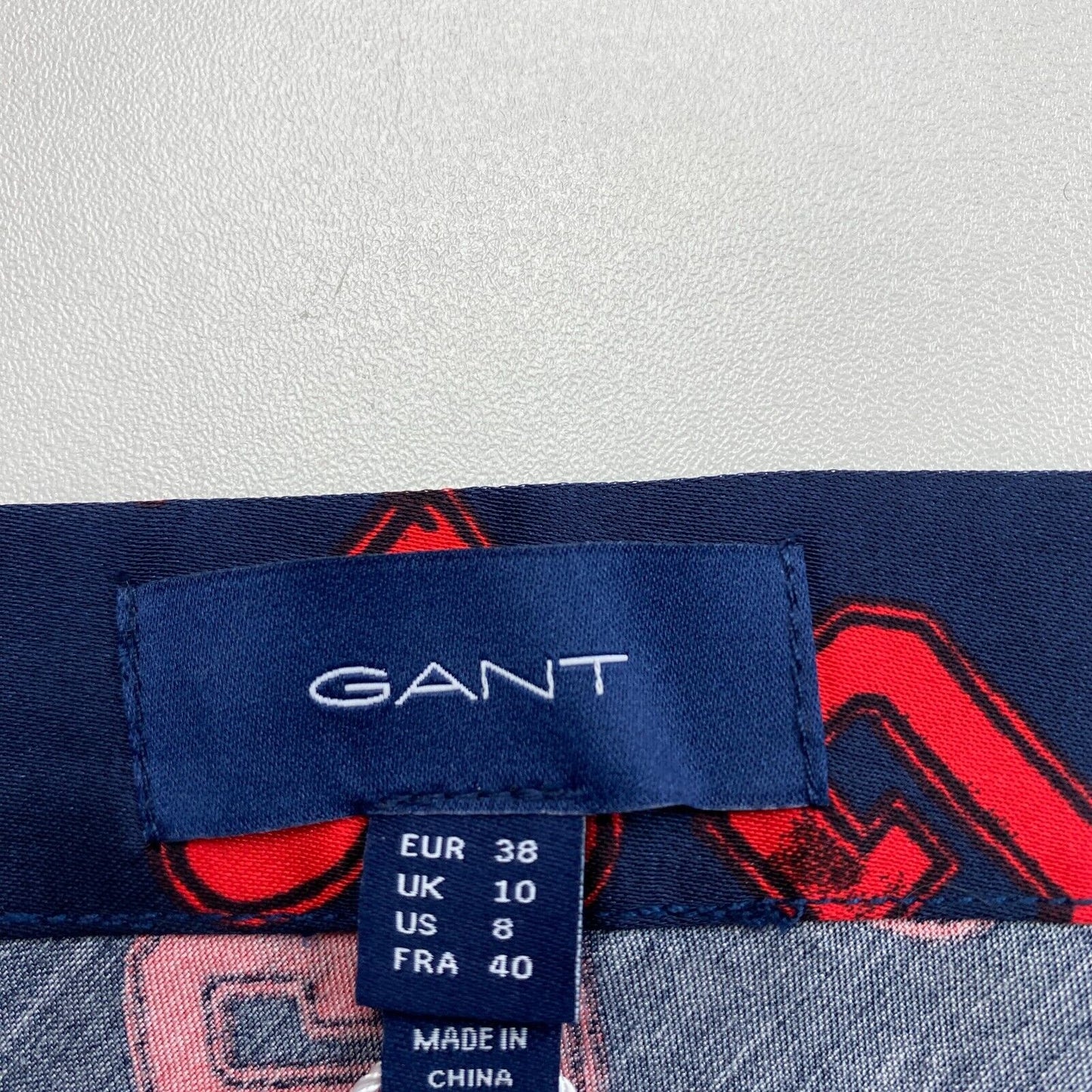 GANT Navy Blue Collegiate Heart Flared Skirt Size EU 38 UK 10 US 8