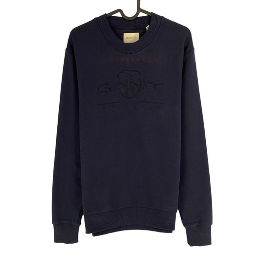 GANT Marineblau Tonal Archive Shield Rundhalspullover Pullover Größe S