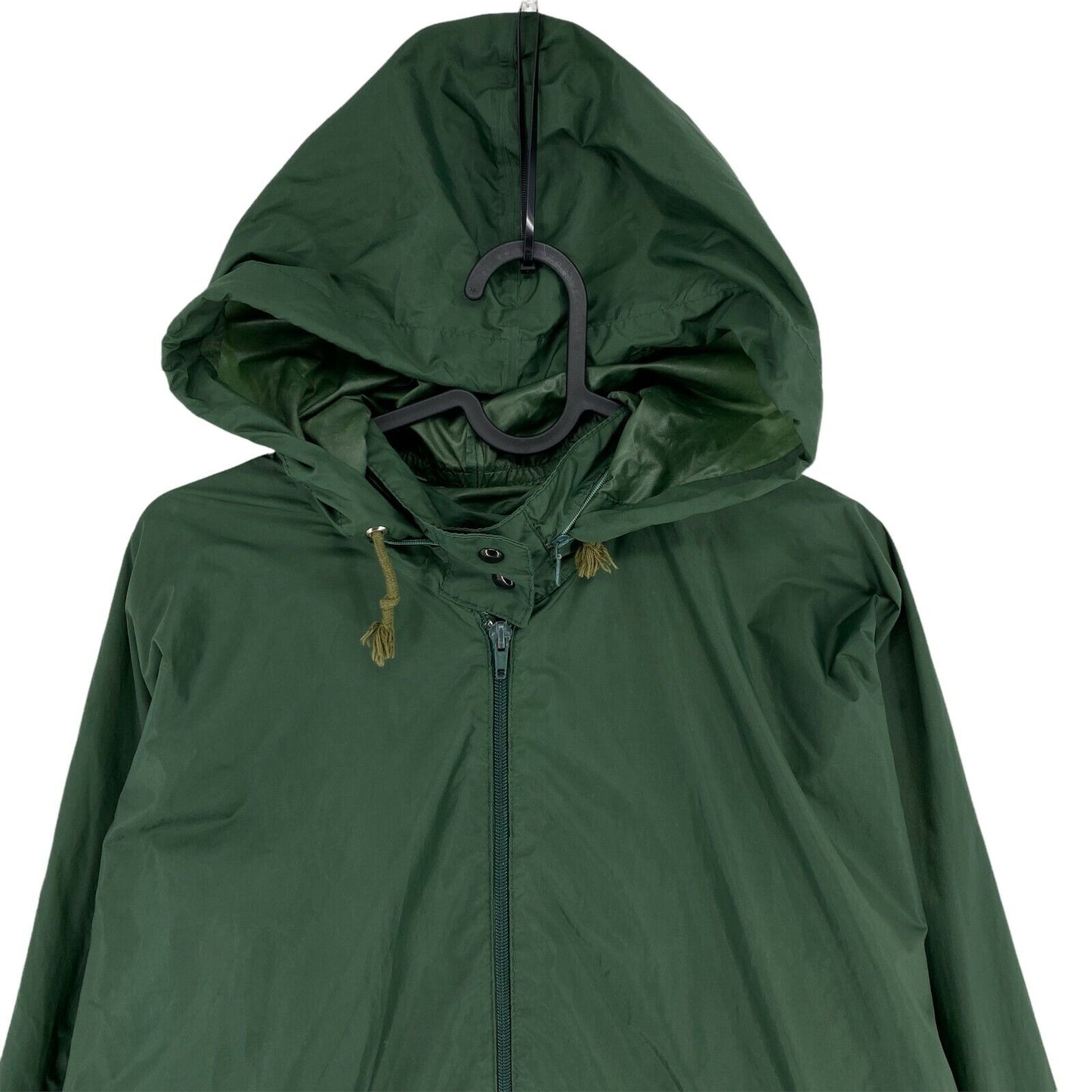 HELLY HANSEN Dark Green Waterproof Hooded Rain Jacket Size M