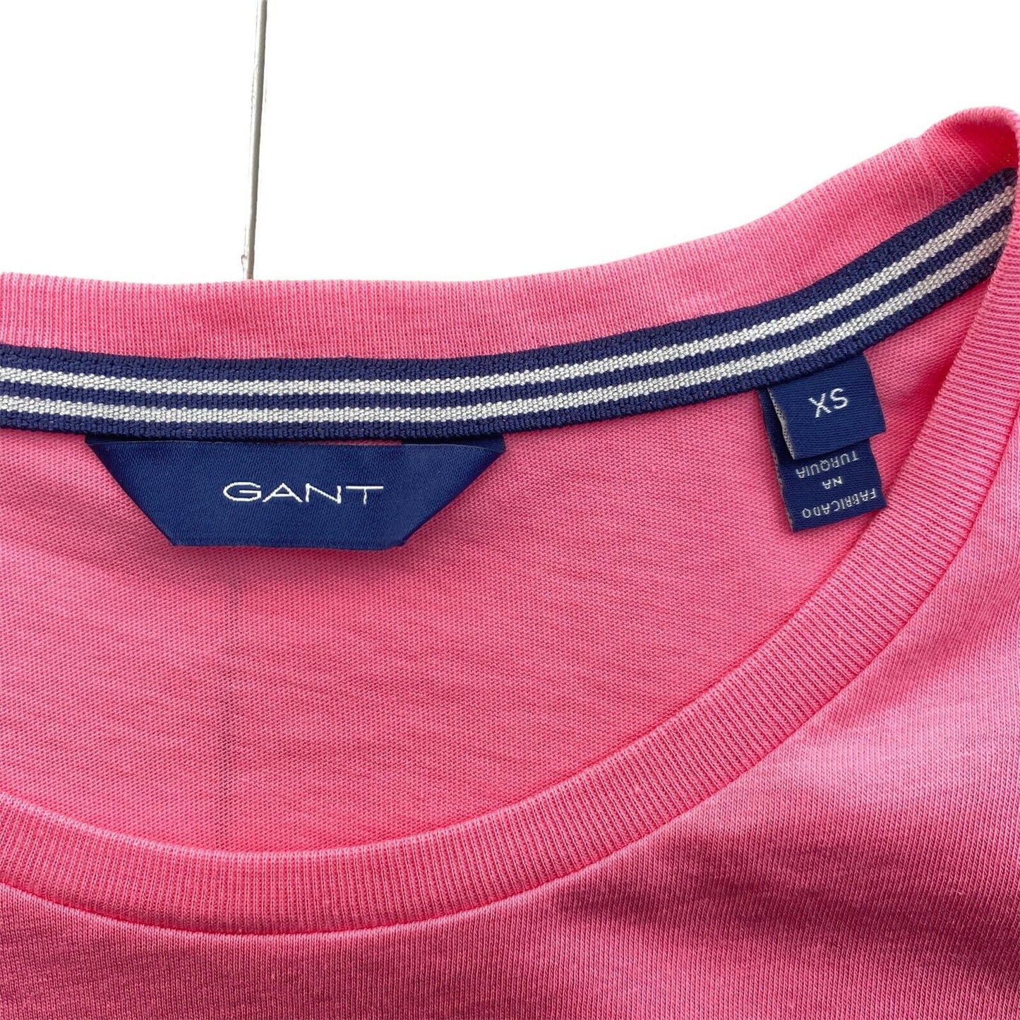 GANT Pink Logo Crew Neck T Shirt Top Size XS