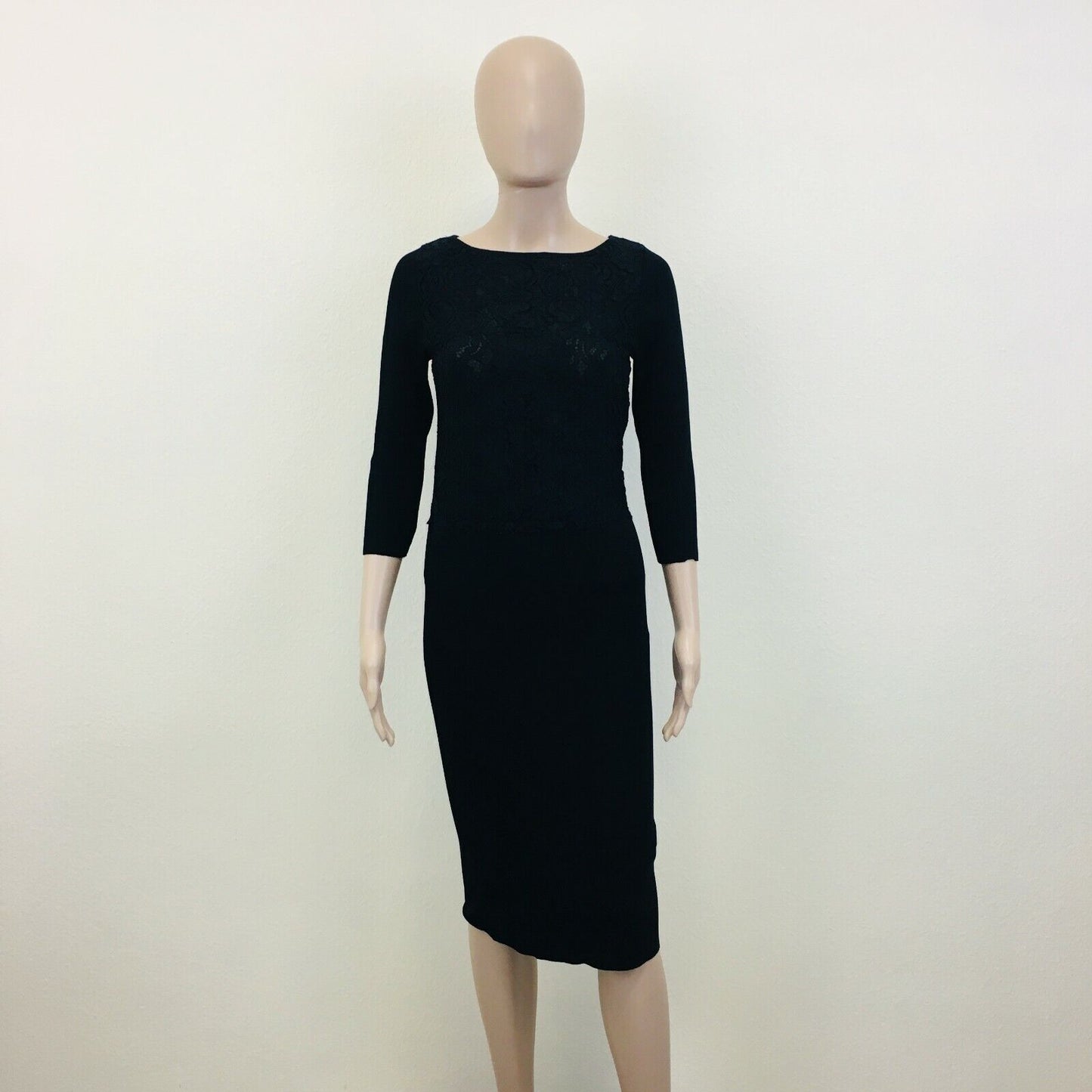 ZARA Black Long Sleeve Evening Pencil Dress Size M