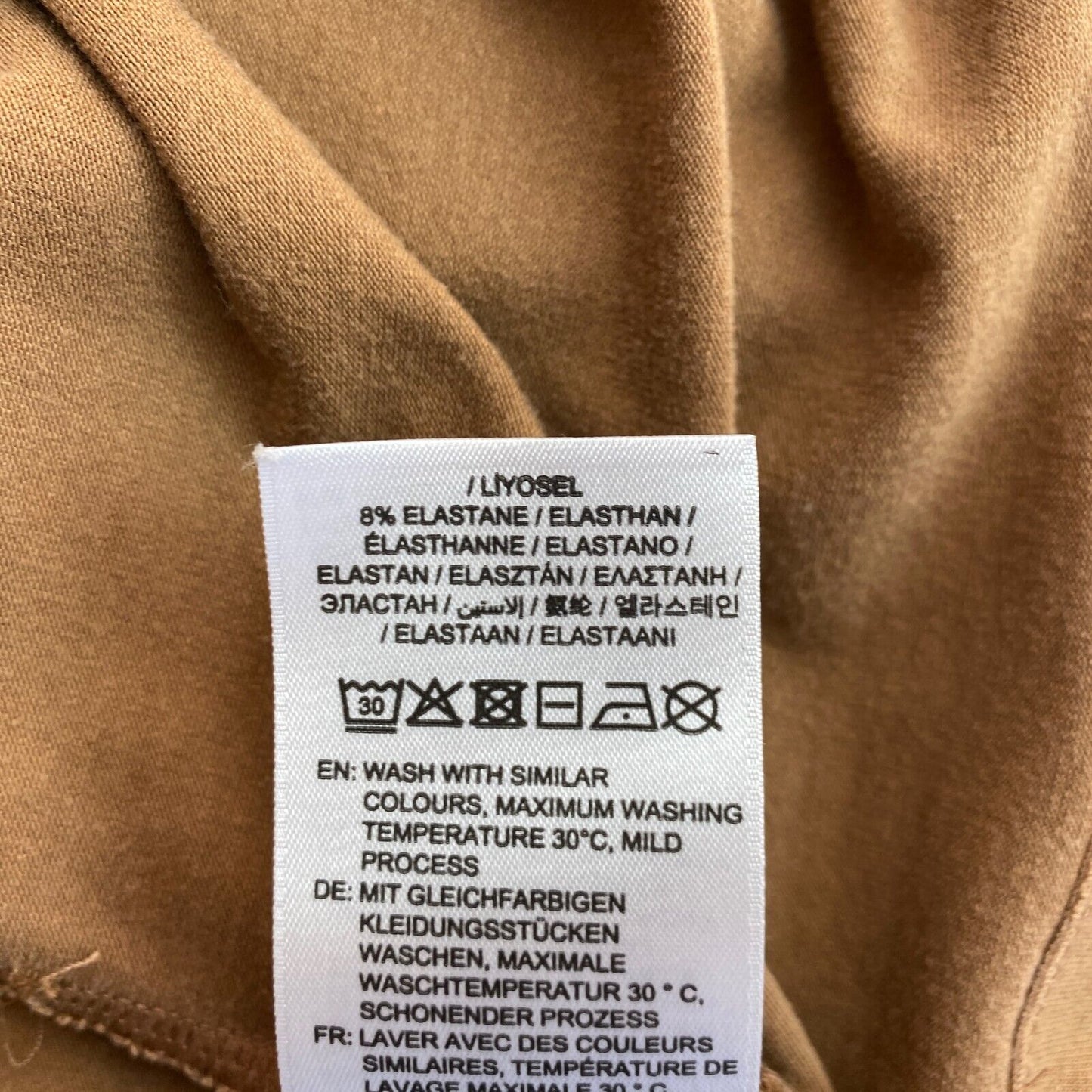 GANT T-Shirt aus Jersey mit Rollkragen und langen Ärmeln, Braun, Größe S