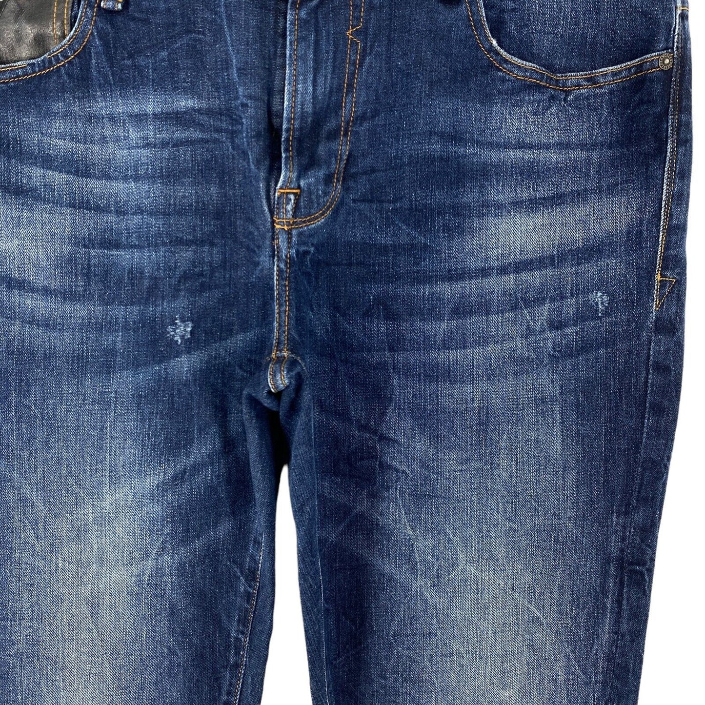 GUESS – Stretch-Jeans im Skinny Fit in Used-Optik, Blau, W34 L32