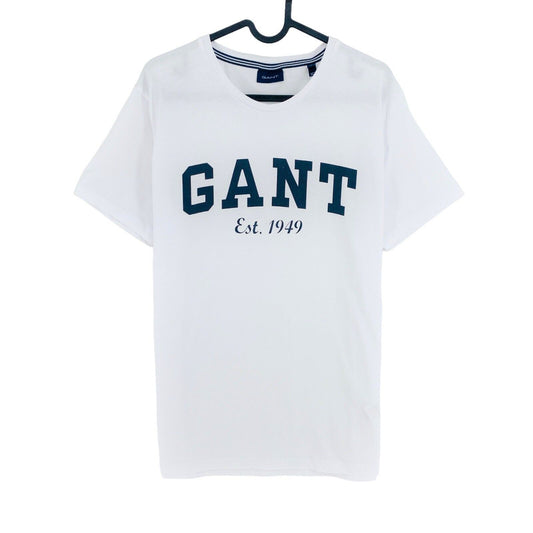 GANT White Logo Crew Neck T-Shirt Size S