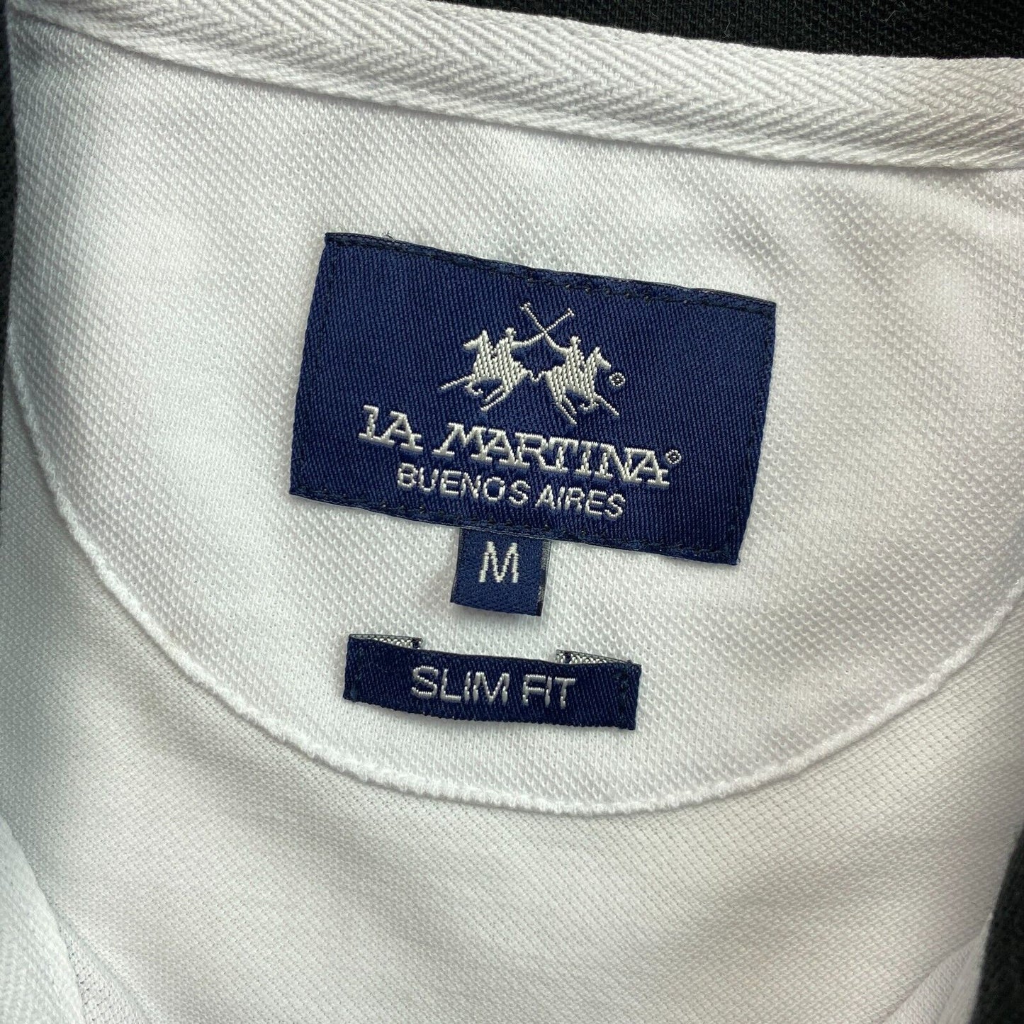 LA MARTINA White Short Sleeves Slim Fit Polo Shirt Size M