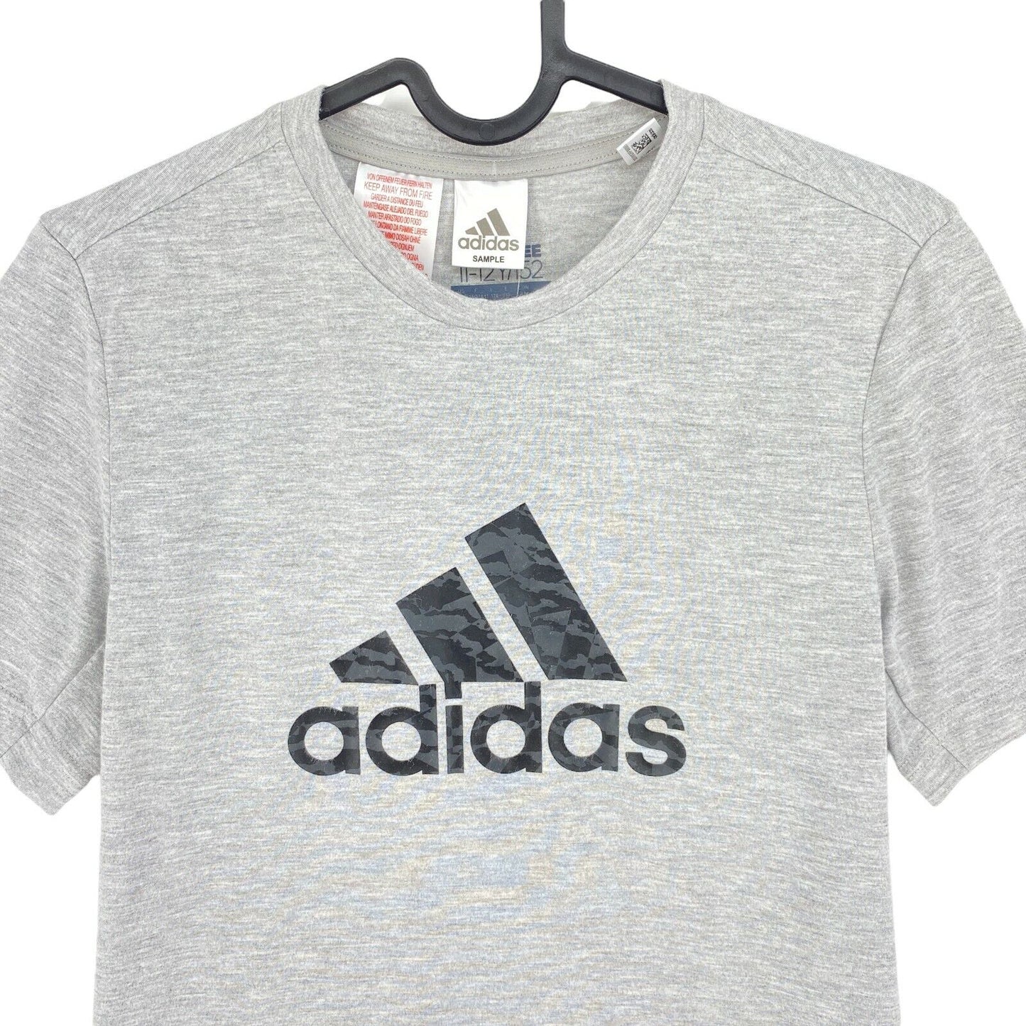 Adidas Climalite T-Shirt für Jungen, Rundhalsausschnitt, Prime-Logo, Grau, Größe 11–12 Jahre