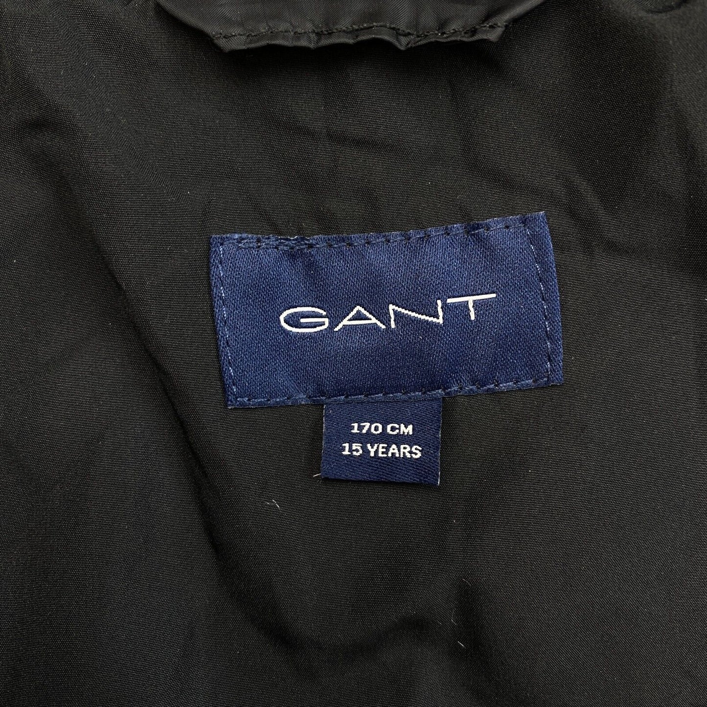 GANT Black Retro Shield Padded Hooded Jacket Coat Size 15 Years 170 cm