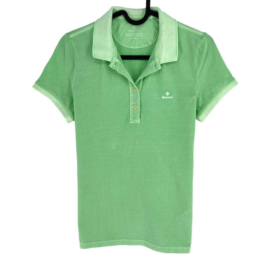 GANT Women Green Sun Faded Polo Shirt Size S