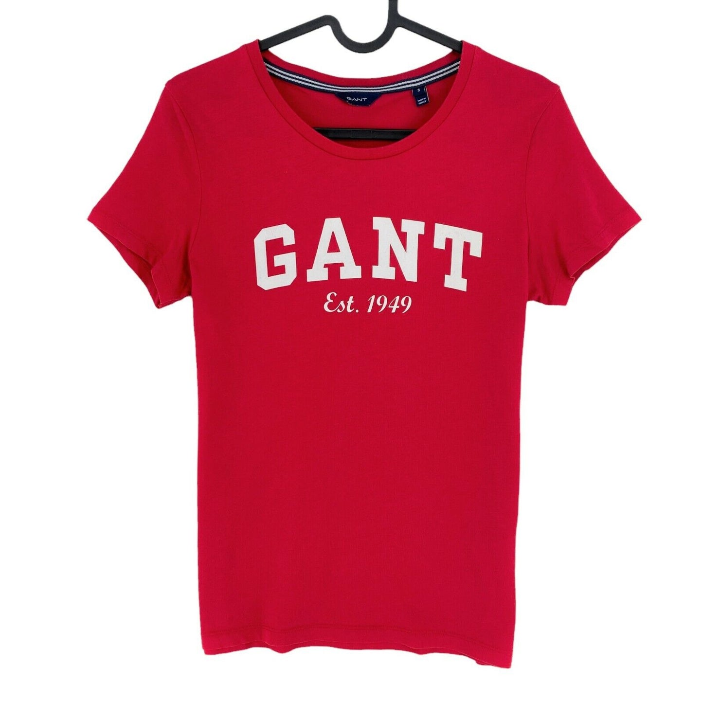 GANT T-shirt à col rond rouge avec grand logo taille S