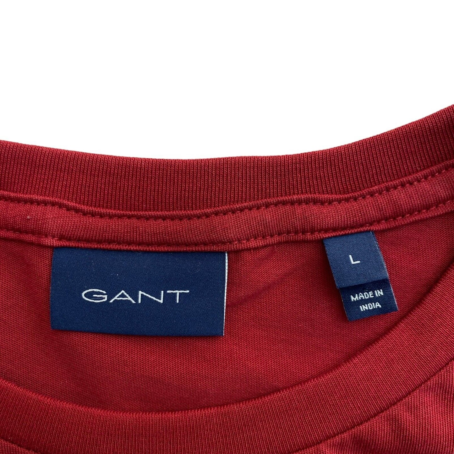 GANT Dark Red Original Long Sleeves Crew Neck T Shirt Size L