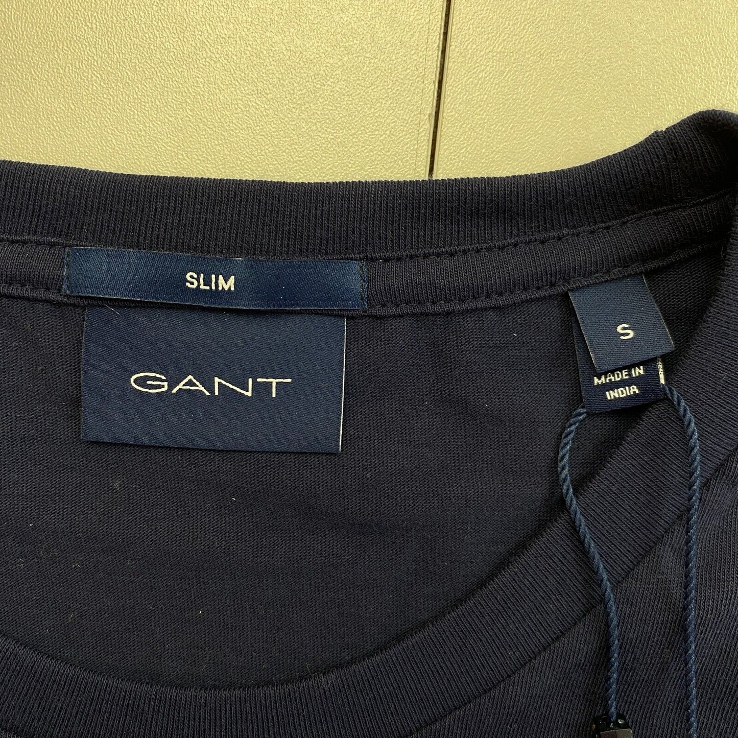 GANT Bleu Marine Original Slim Fit Crew Neck T-Shirt Taille S