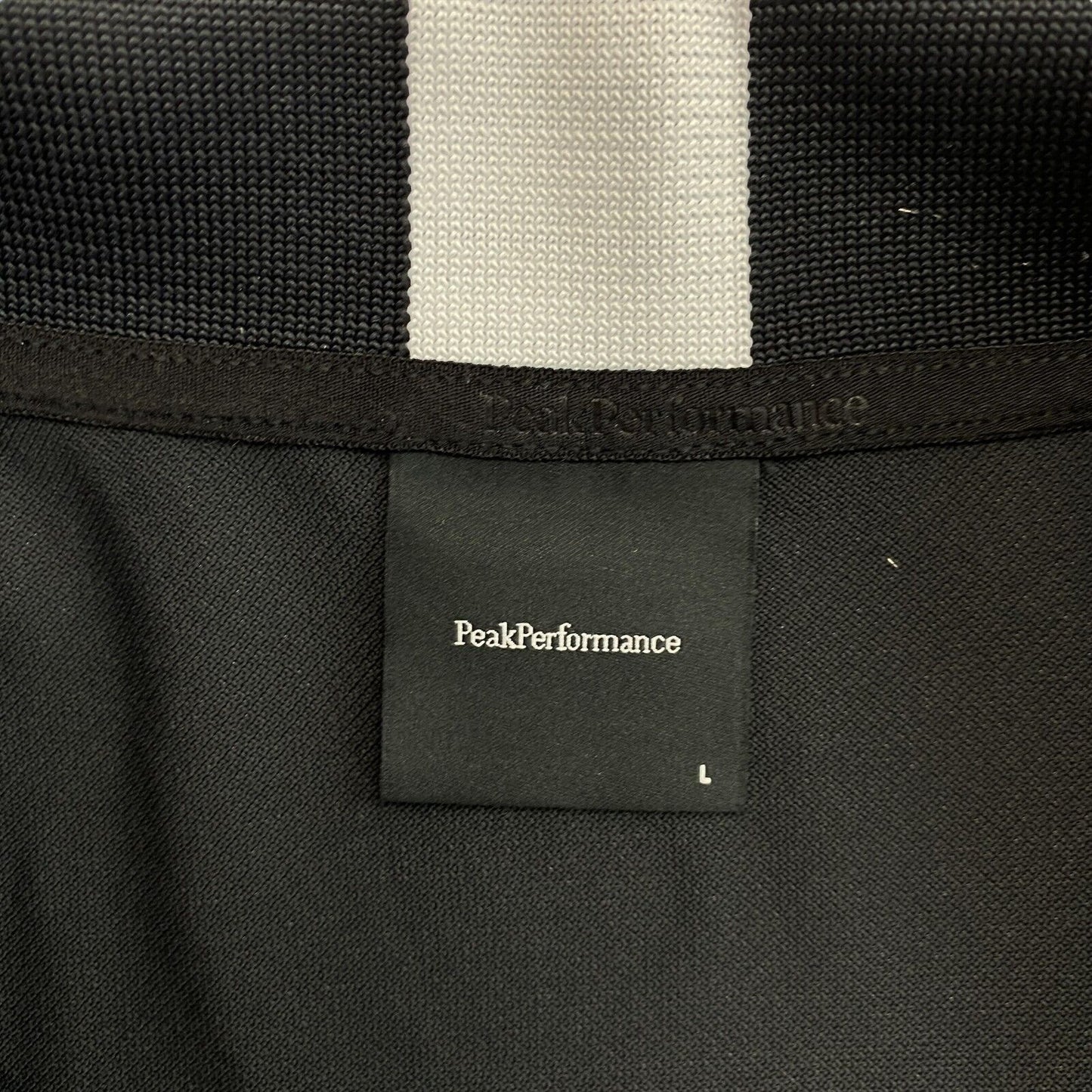 Peak Performance Black Tech Solid SS Polo Shirt Size L