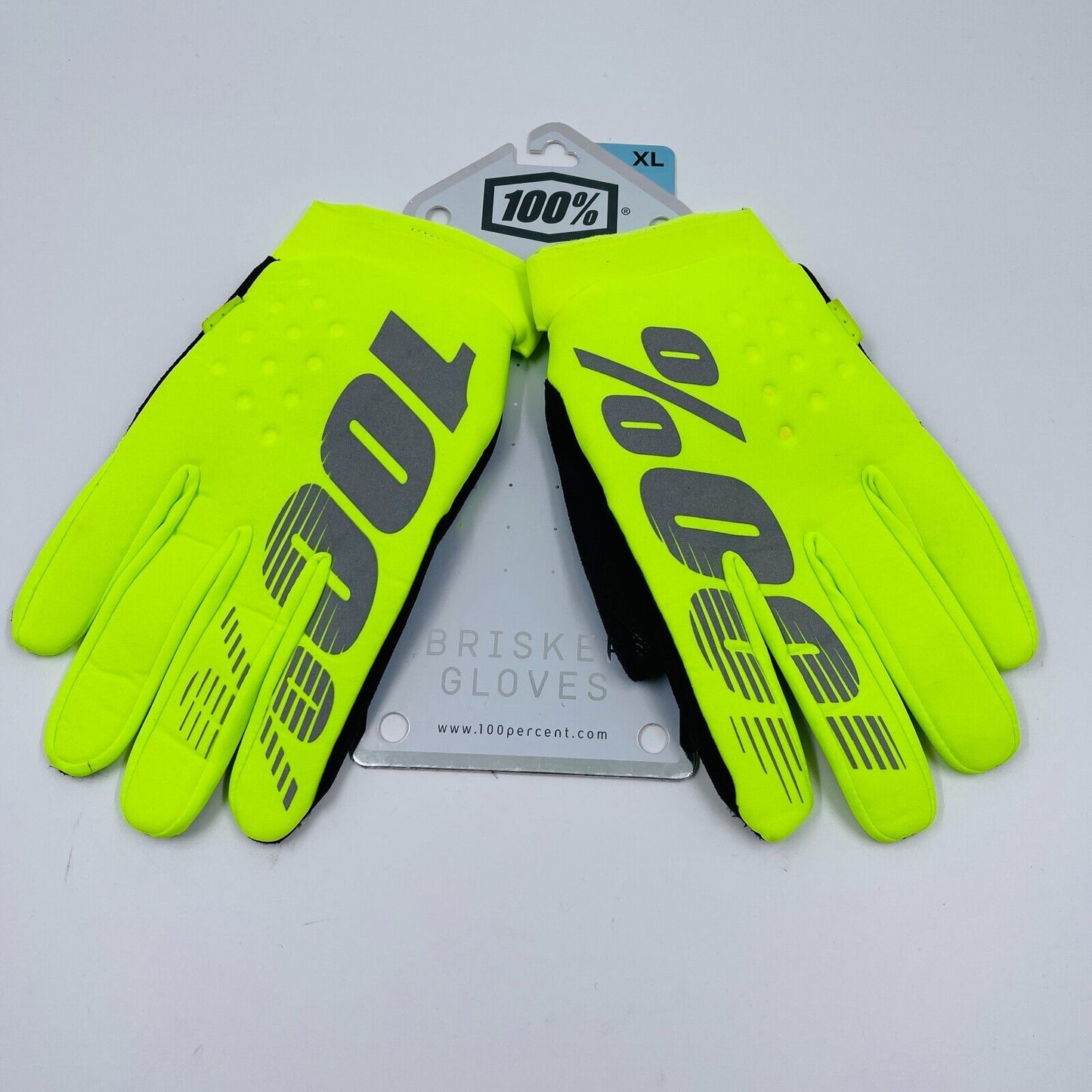 100 Percent 100% Brisker Gloves Yellow MX Motocross MTB Size XL