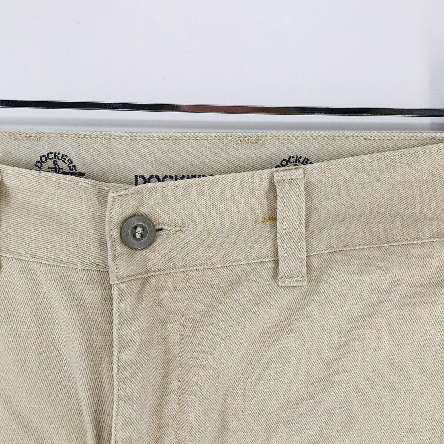 DOCKERS Beige Regular Straight Fit Pantalon Chino Pantalon Taille W30 L30