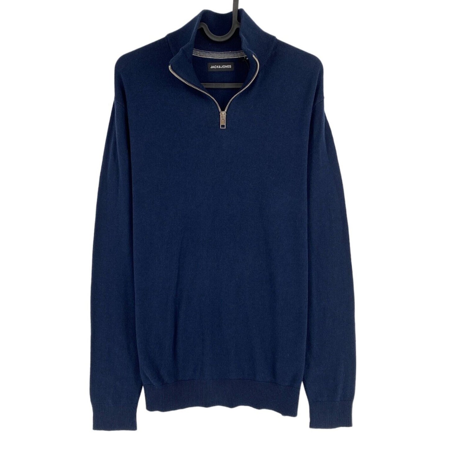 JACK&amp;JONES Bleu Marine Tricot Demi Zip Pull Pull Pull Taille M