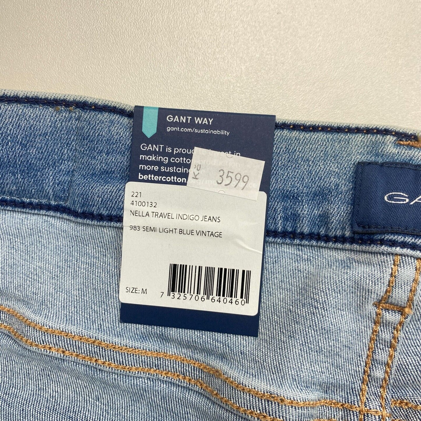 GANT NELLA Women Light Blue Skinny Jeans Size M