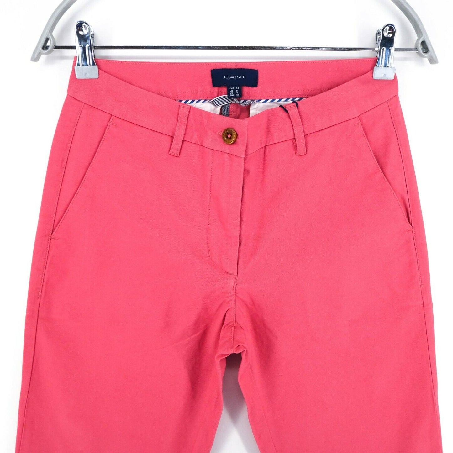 GANT Pink Classic Chino Pants Trousers Size EUR 34 UK 6 US 4