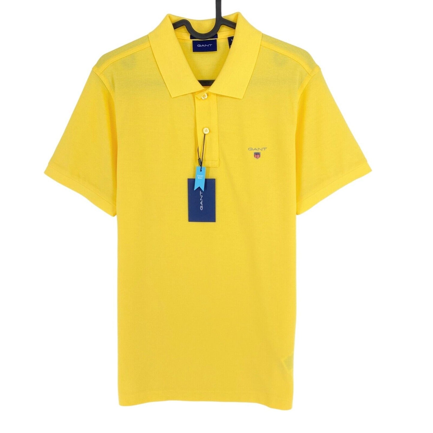 GANT Yellow Original Pique Rugger Polo Shirt Size S