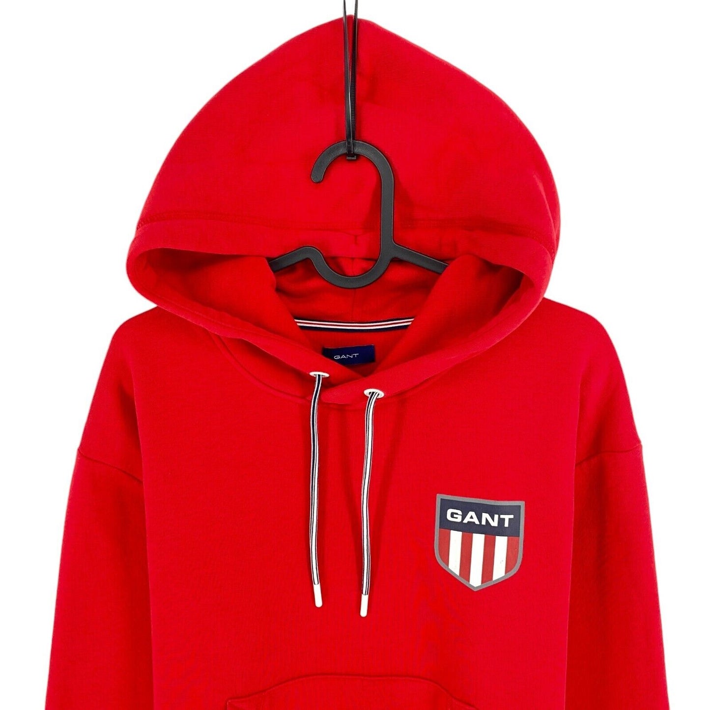 GANT Red Medium Retro Shield Hoodie Sweater Pullover Size XS