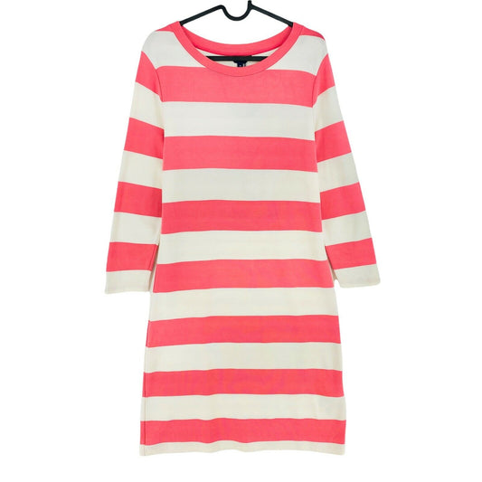 GANT Pink Bar Stripe Jersey T Shirt Crew Neck Dress Size M