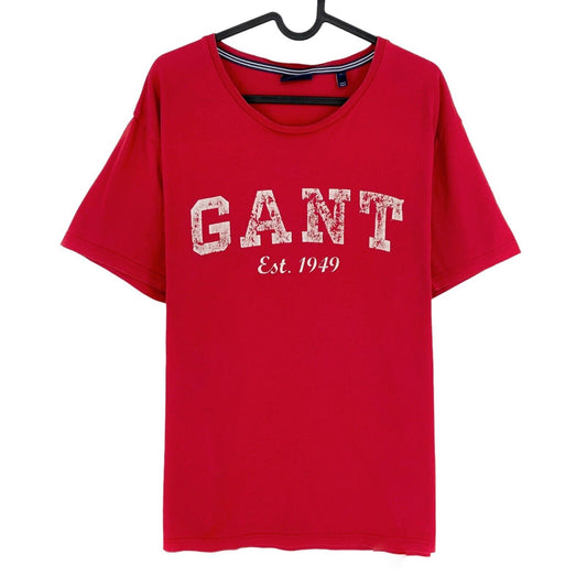 GANT Red Logo Crew Neck T-Shirt Size XL