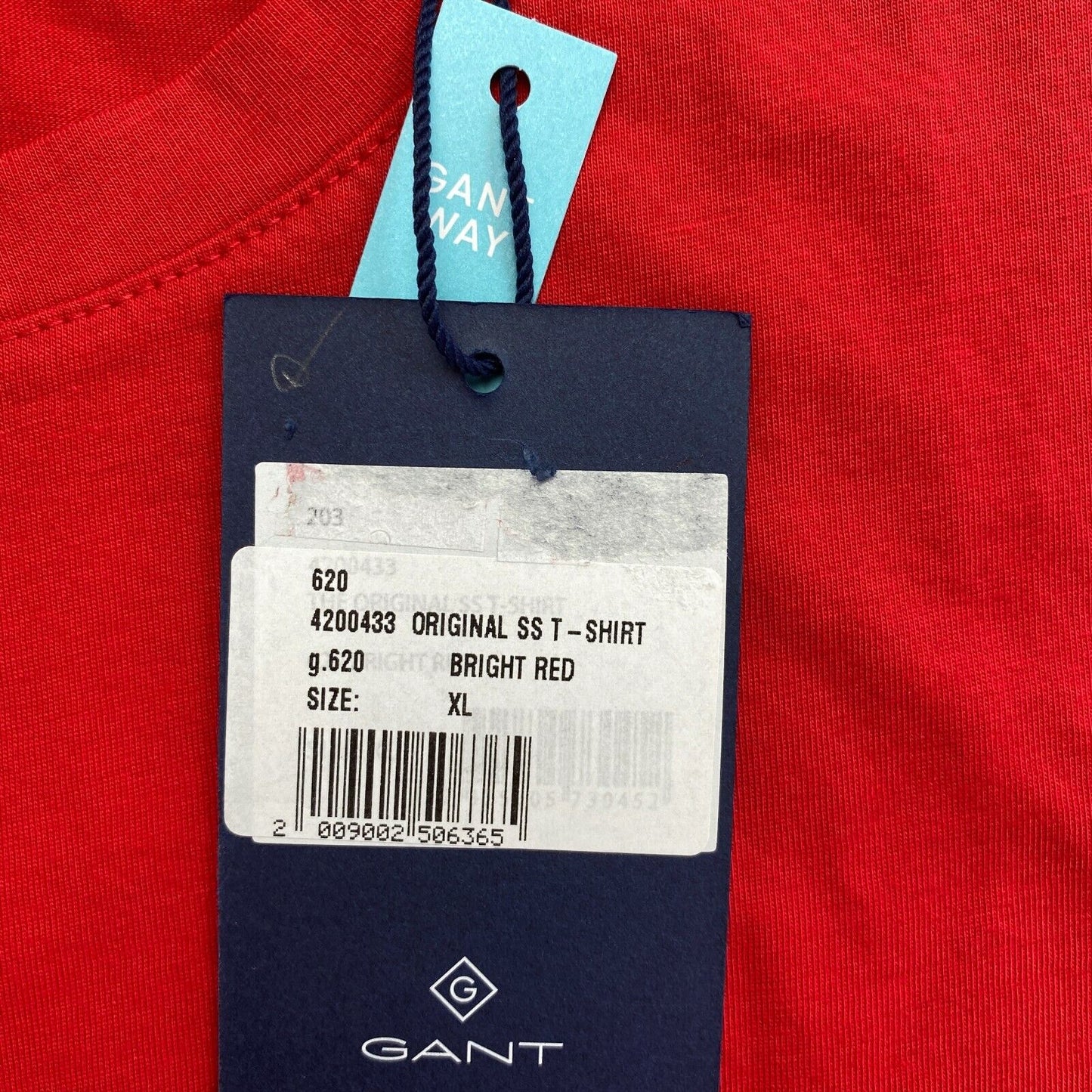 GANT Red Original Crew Neck T Shirt Top Size XL