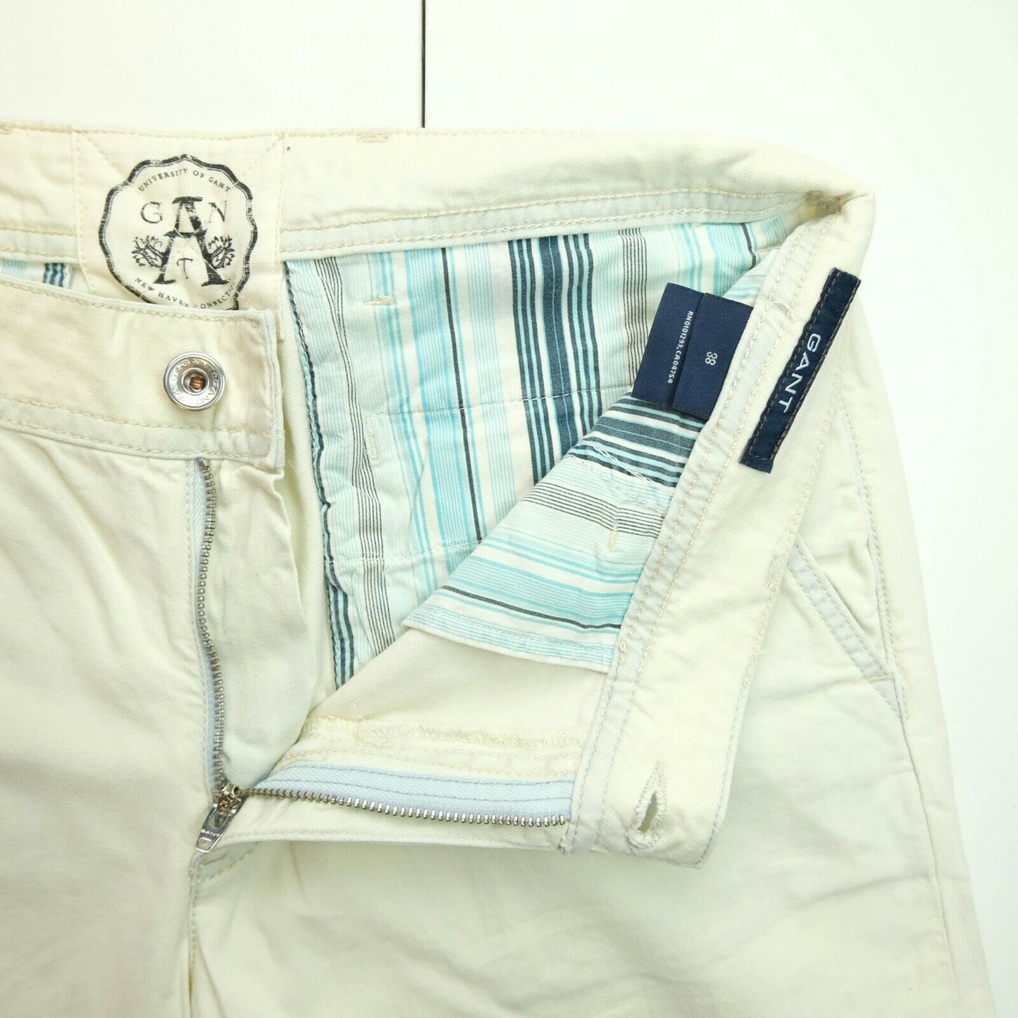 GANT Pantalon chino court blanc Taille 38