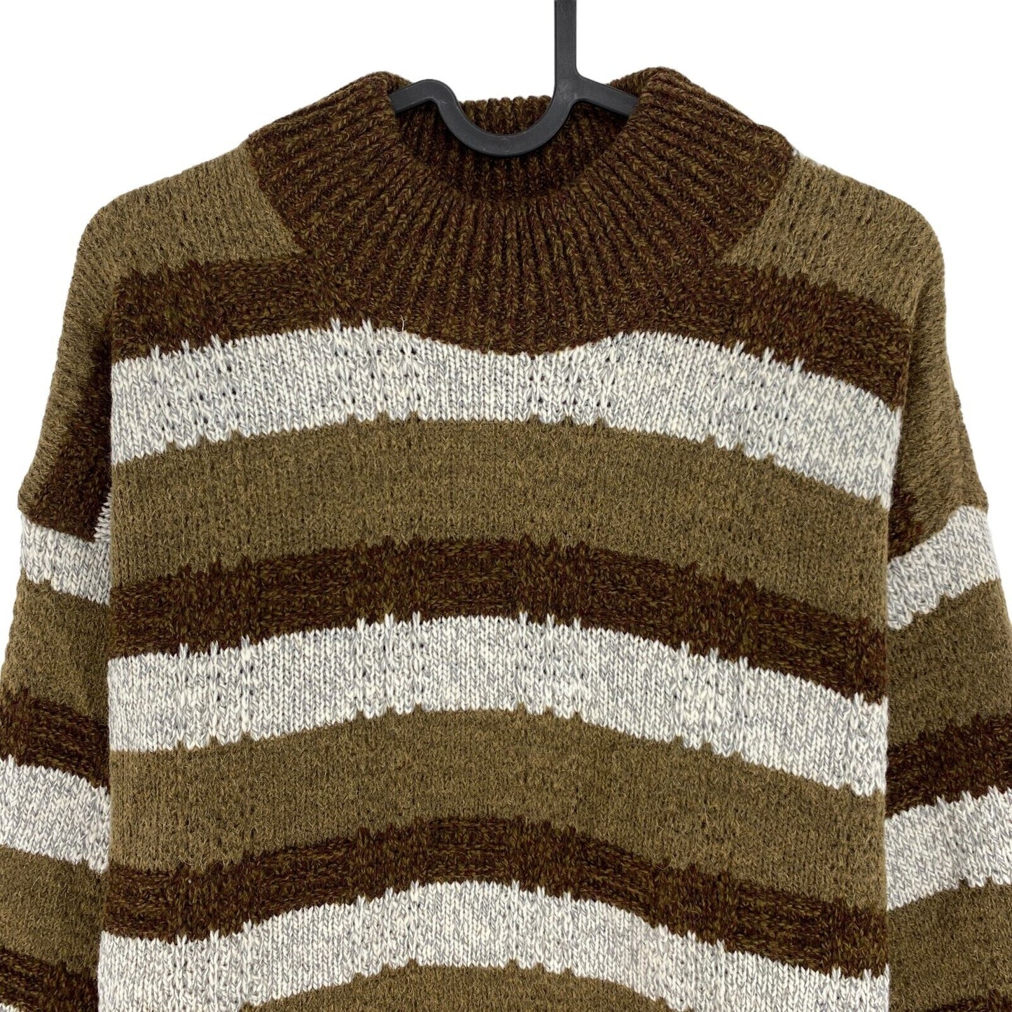 Cosby Vintage Retro 90s Brown Striped Sweater Pullover Size XL