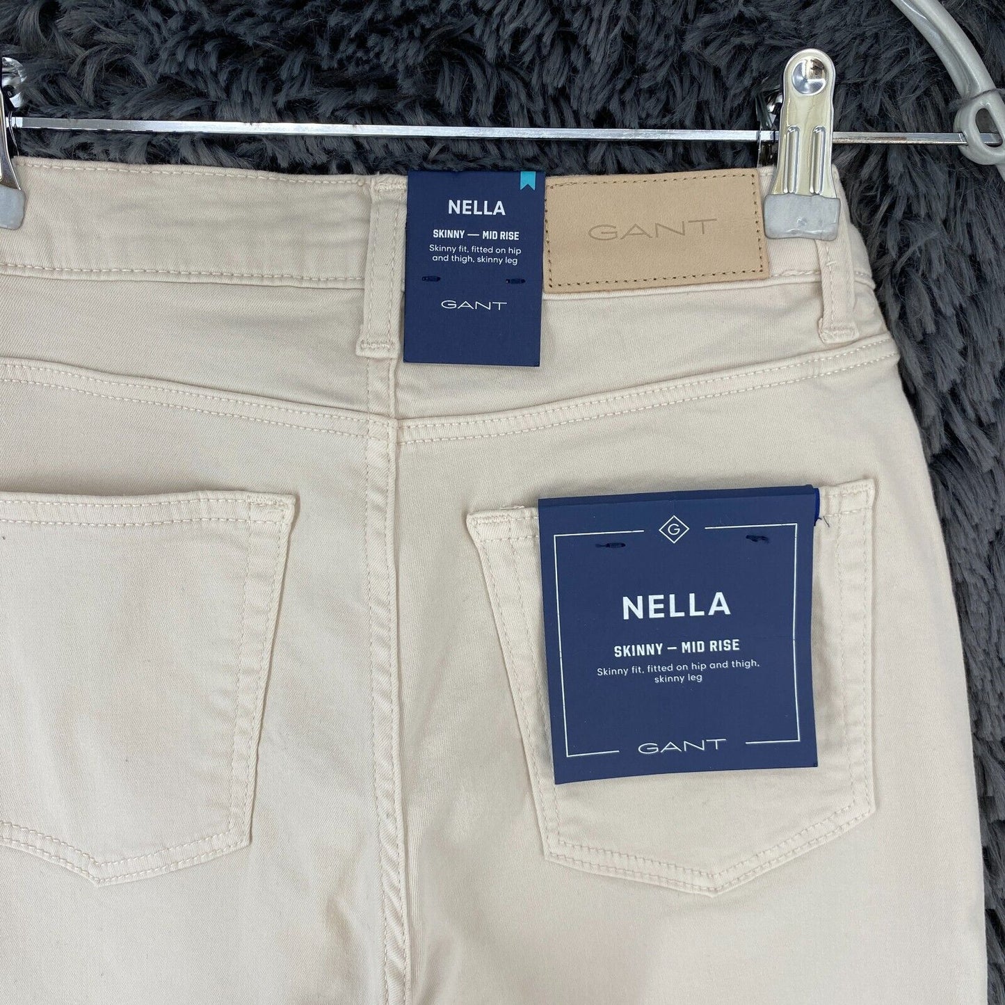 GANT NELLA Women Light Brown Stretch Skinny Fit Jeans Size XS W24