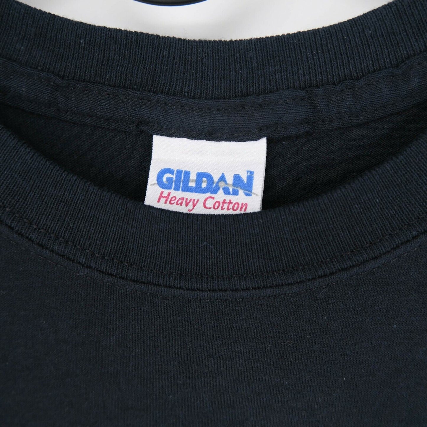 GILDAN Black Cotton Crew Neck T Shirt Size M