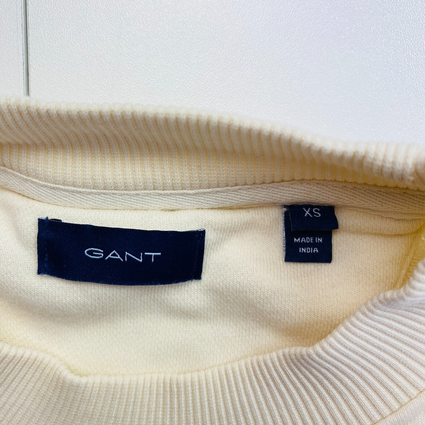 GANT Beige Crest Shield Crew Neck Jumper Sweater Size XS