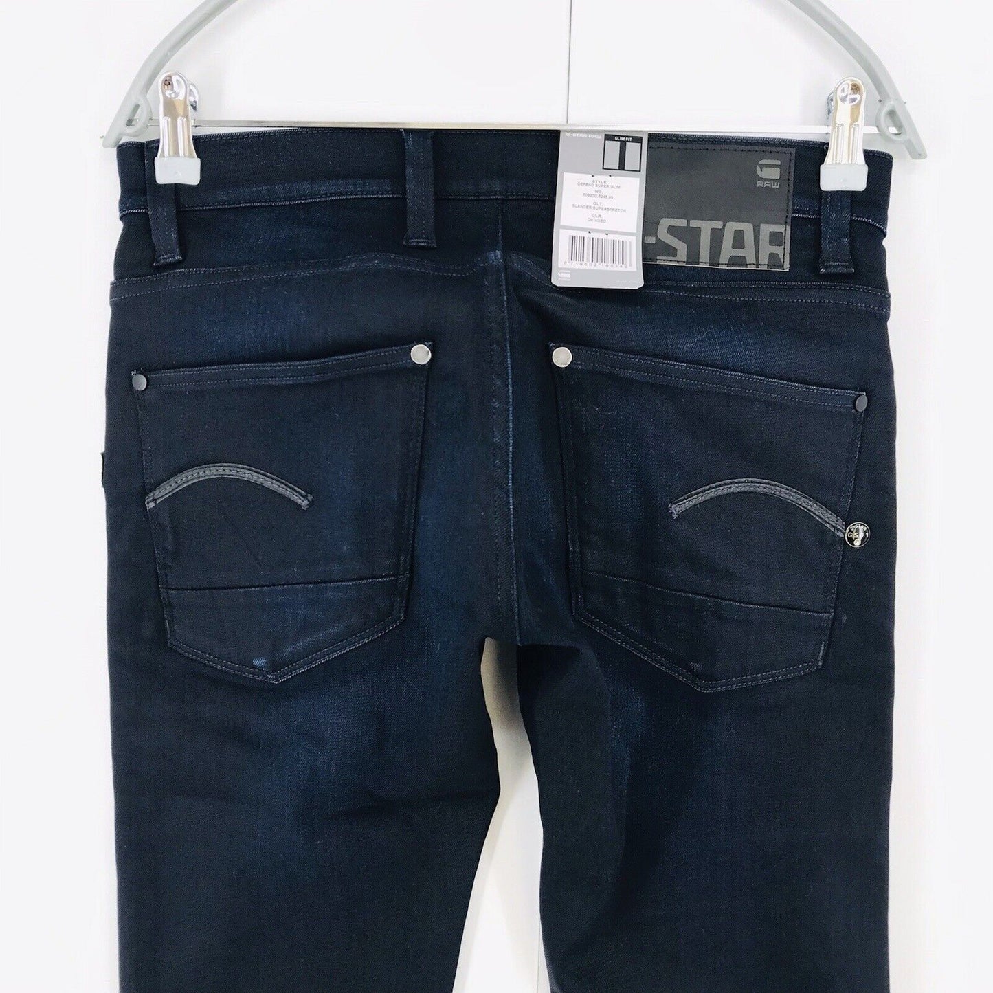 G-STAR RAW DEFEND Dark Blue Stretch Super Slim Fit Lyocell Jeans W28 L30