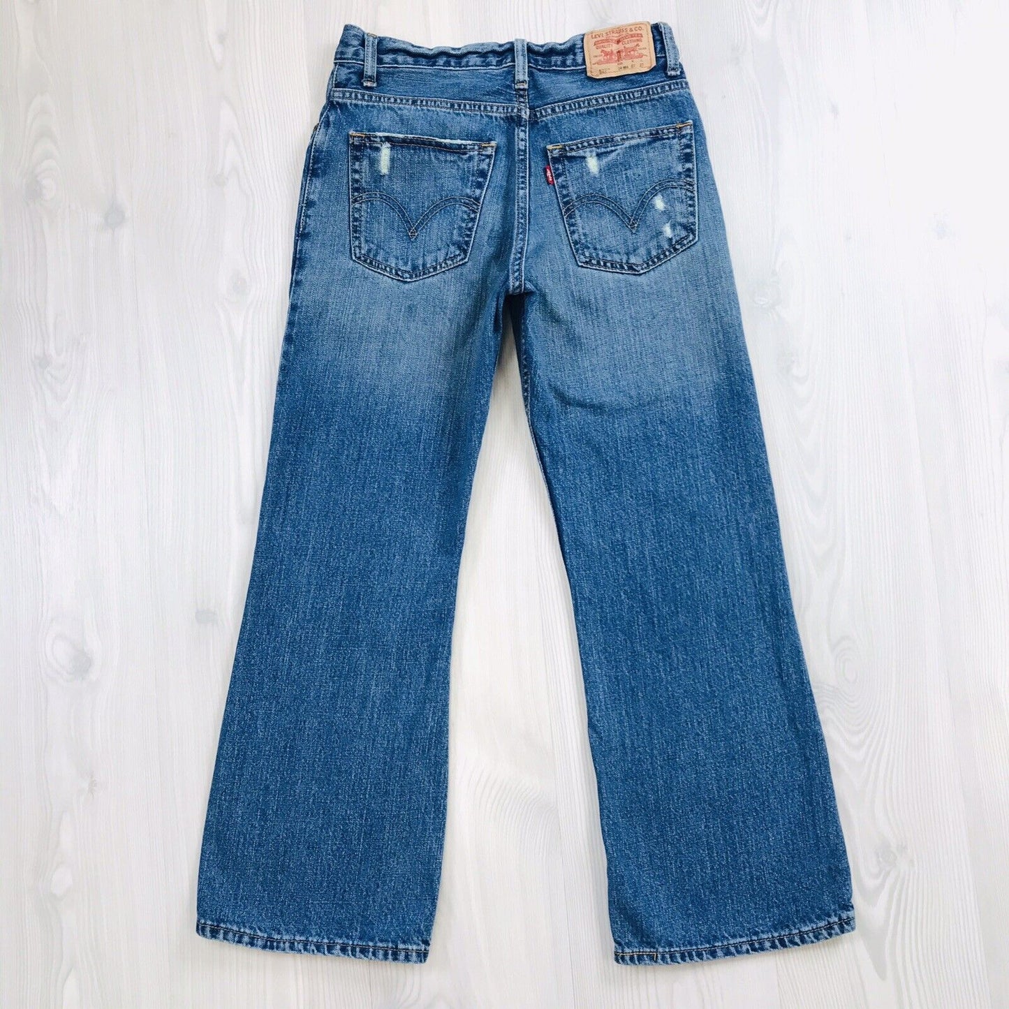 Levi's Damen 527 Blau Regular Bootcut Fit Jeans Größe 14 Reg / W27 L27