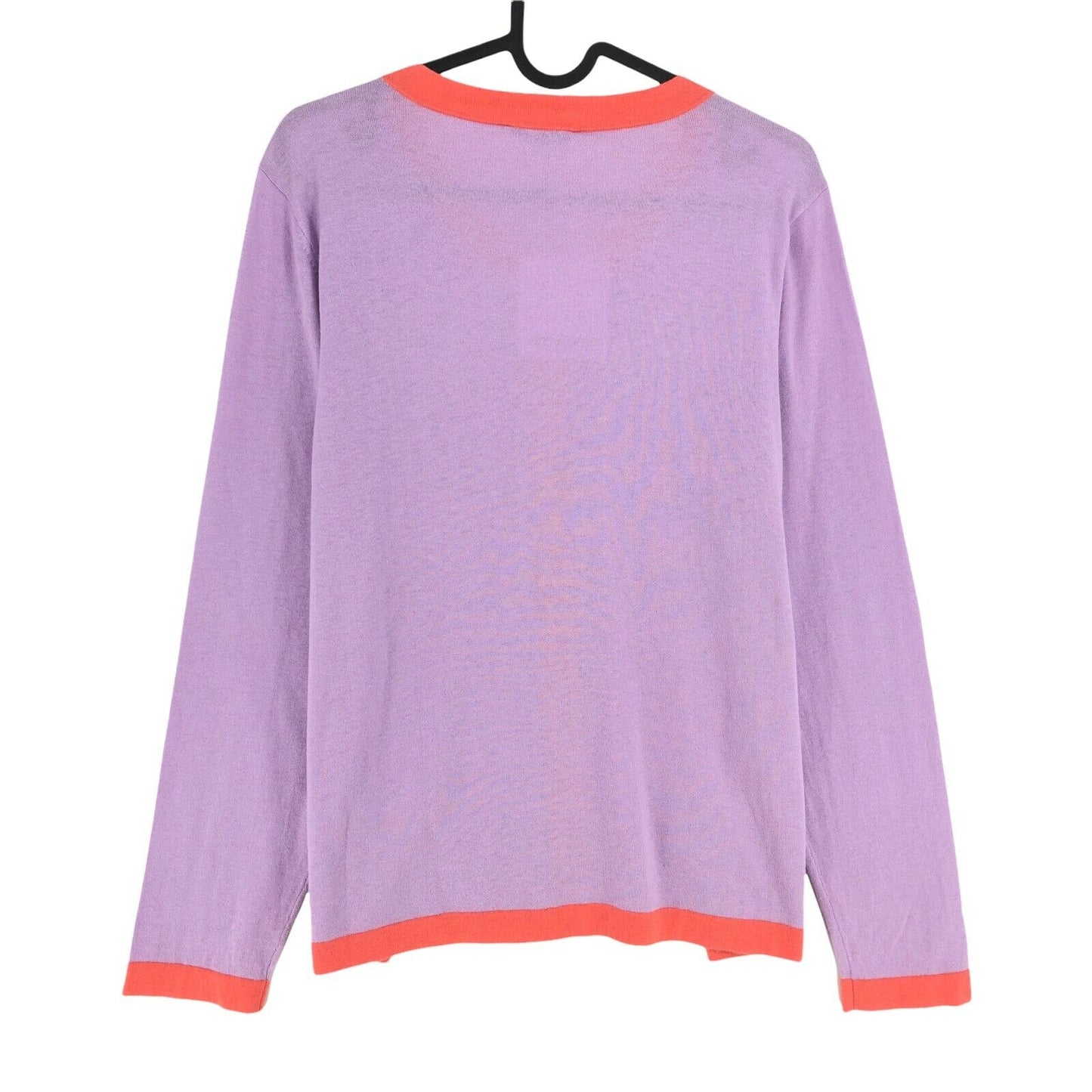 Prix ​​conseillé 125 € PERSONA Violet Coton Laine Cachemire Mélange Cardigan Pull Taille M