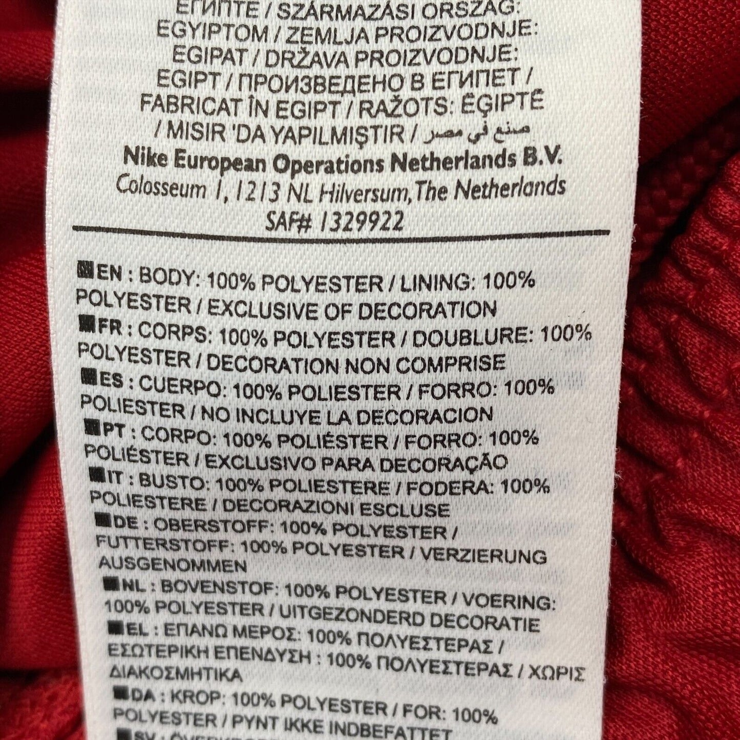 NIKE DRI-FIT Rote Activewear-Shorts, Größe XXL 2XL