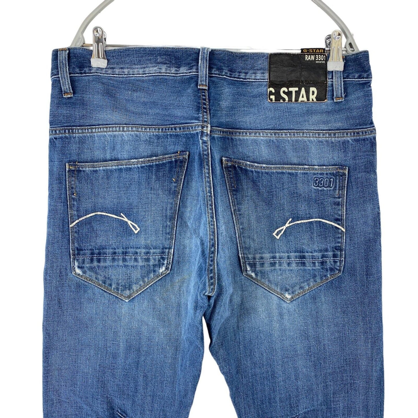 G-STAR RAW 3301 Blue Slim Fit Jeans W34 L30