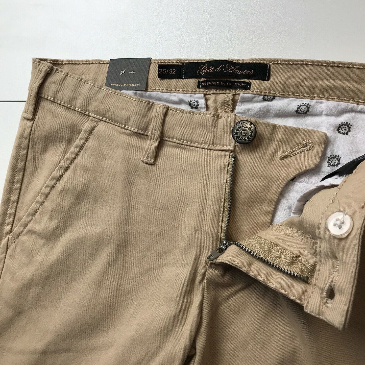 GOUT D'ANVERS Women Brown Skinny Fit Chino Trousers Size W26 L32