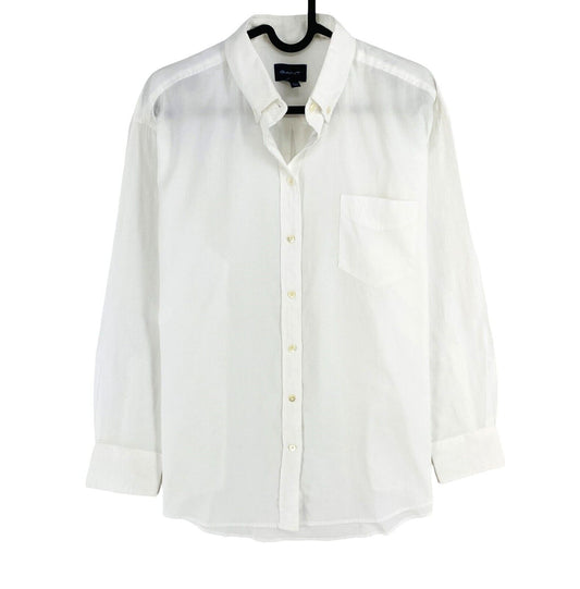 GANT Women White Regular GMT Washed Long Sleeve Shirt Size EU 36 UK 8 US 6