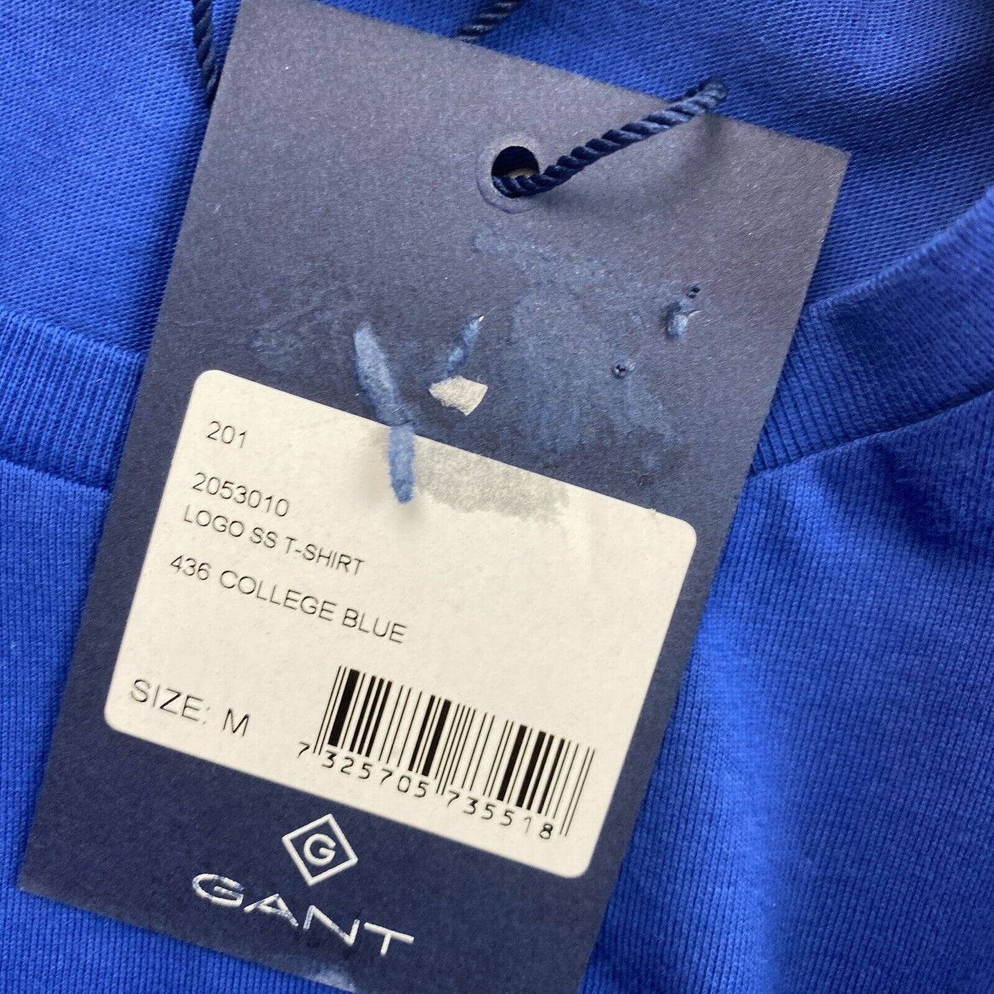 GANT Navy Blue Logo Crew Neck T-Shirt Size M