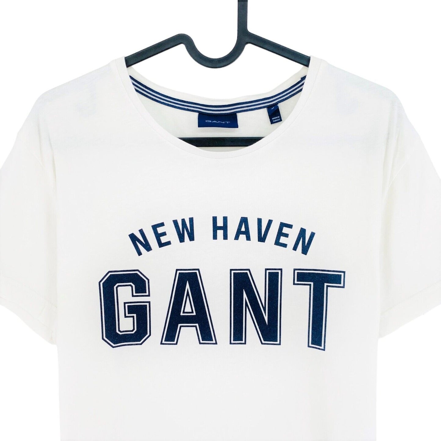 GANT White Logo Crew Neck T Shirt Size M