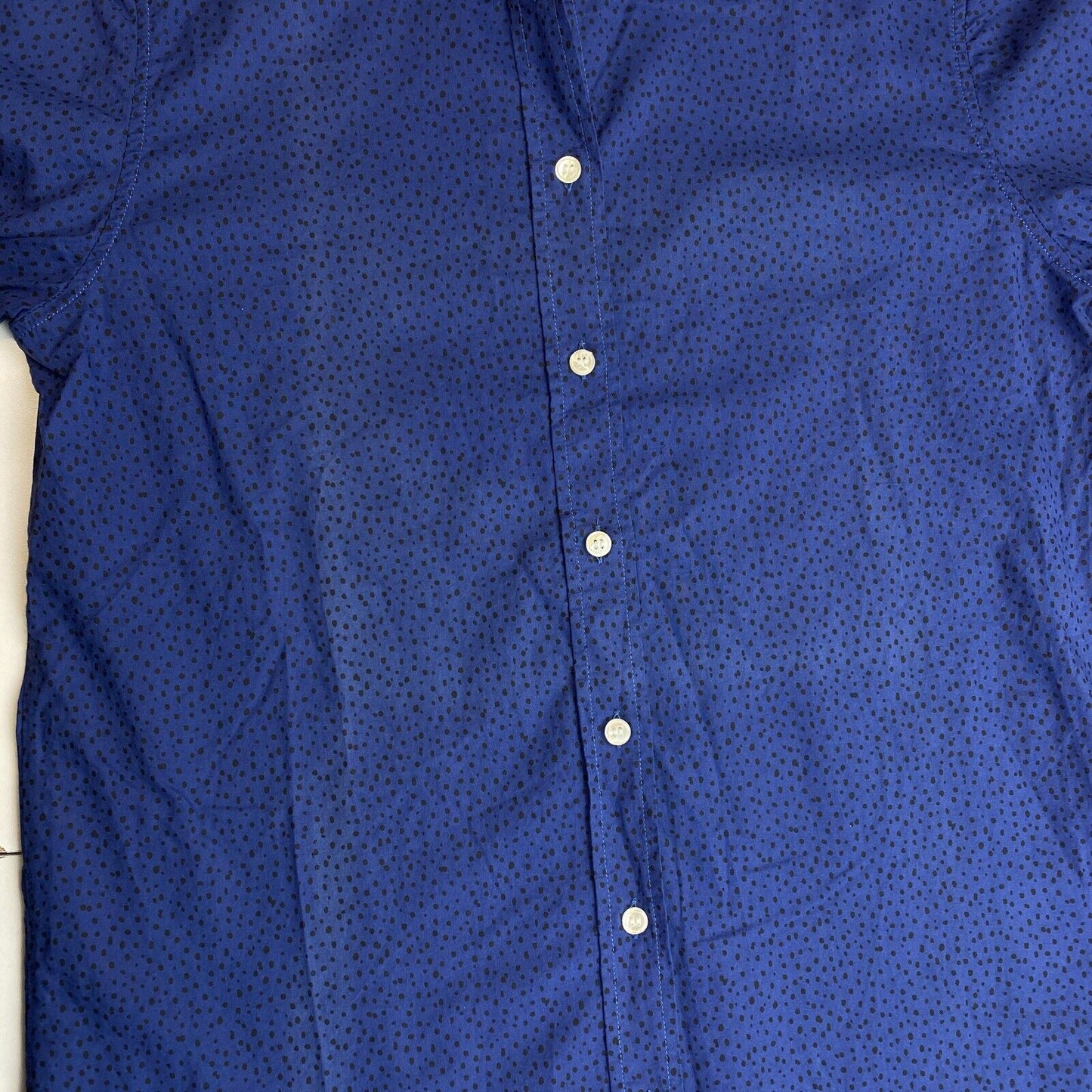 GANT Navy Blue Voile Freckle Dot Shirt Size EU 36 UK 10 US 6