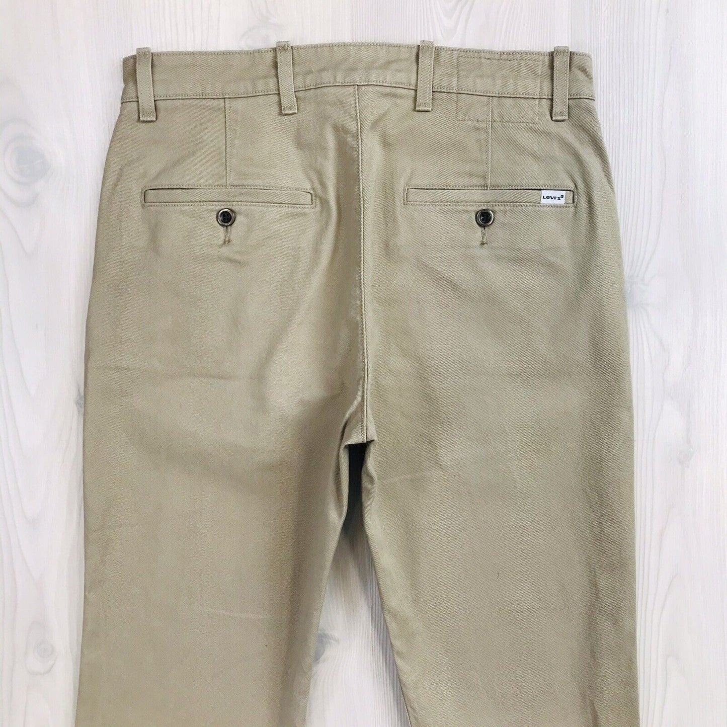 Levi's Beige Stretch Regular Straight Fit Chino Pants Trousers W32 L30